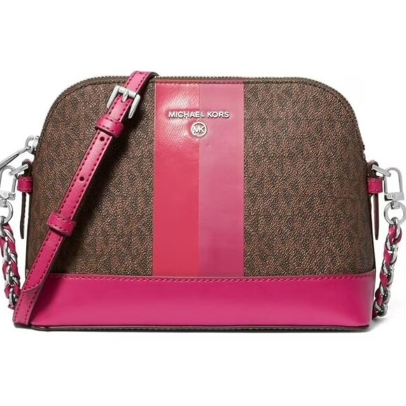 MICHAEL Michael Kors Handbags - NWT  MICHAEL KORS  CENTER STRIPE DOME CHAIN LINK CROSSBODY BAG #32H3ST9C7B